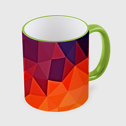 Кружка 3D Geometric, цвет: 3D-светло-зеленый кант