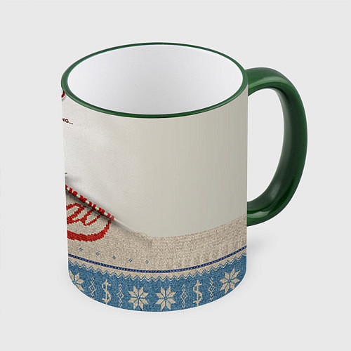 Кружка цветная In the beginning Fargo / 3D-Зеленый кант – фото 1