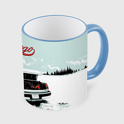 Кружка 3D Fargo Car, цвет: 3D-небесно-голубой кант