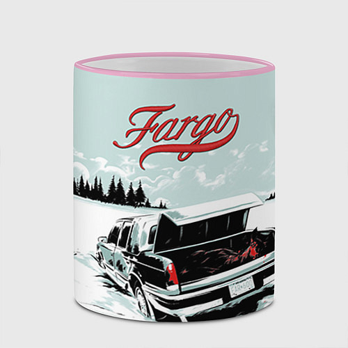Кружка цветная Fargo Car / 3D-Розовый кант – фото 2