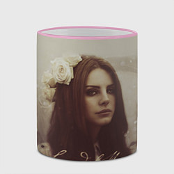 Кружка 3D Lana Del Rey: Flower, цвет: 3D-розовый кант — фото 2