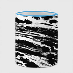 Кружка 3D Gray color abstract, цвет: 3D-небесно-голубой кант — фото 2