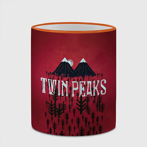 Кружка цветная Twin Peaks Wood / 3D-Оранжевый кант – фото 2