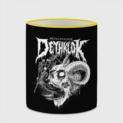Кружка 3D Dethklok: Goat Skull, цвет: 3D-желтый кант — фото 2
