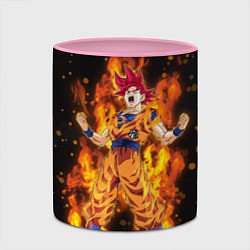 Кружка 3D Fire Goku, цвет: 3D-белый + розовый — фото 2