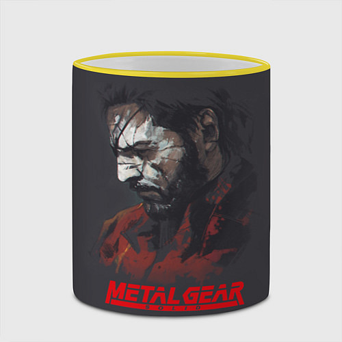 Кружка цветная Metal Gear Solid / 3D-Желтый кант – фото 2