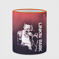 Кружка 3D Linkin Park Честер, цвет: 3D-оранжевый кант — фото 2