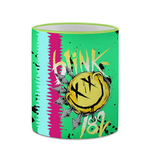 Кружка цветная Blink 182 / 3D-Светло-зеленый кант – фото 2