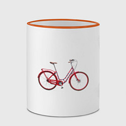 Кружка 3D Велосипед, цвет: 3D-оранжевый кант — фото 2