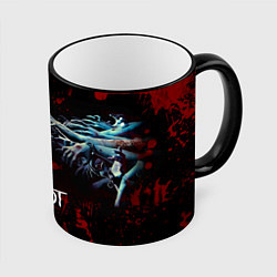 Кружка 3D Slipknot руки зомби, цвет: 3D-черный кант