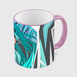 Кружка цветная Miku1