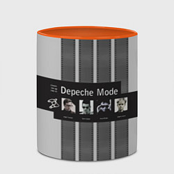 Кружка 3D Группа Depeche Mode, цвет: 3D-белый + оранжевый — фото 2