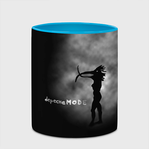 Кружка цветная Depeche Mode / 3D-Белый + небесно-голубой – фото 2