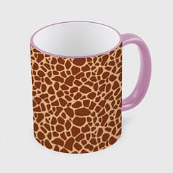 Кружка 3D Жираф, цвет: 3D-розовый кант