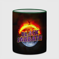 Кружка 3D Black Sabbath земля в огне, цвет: 3D-зеленый кант — фото 2