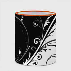 Кружка 3D Цветочный узор, цвет: 3D-оранжевый кант — фото 2