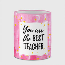 Кружка 3D Лучший учитель, цвет: 3D-розовый кант — фото 2