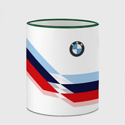Кружка 3D BMW БМВ WHITE, цвет: 3D-зеленый кант — фото 2