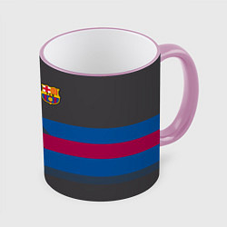 Кружка 3D Barcelona FC: Dark style, цвет: 3D-розовый кант