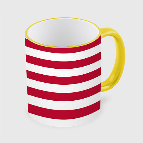 Кружка цветная USA Flag / 3D-Желтый кант – фото 1