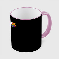 Кружка 3D Barcelona FC: Black style, цвет: 3D-розовый кант