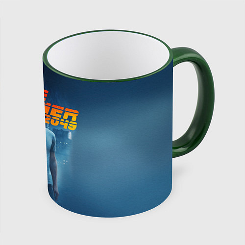 Кружка цветная BR 2049: Rick Deckard / 3D-Зеленый кант – фото 1