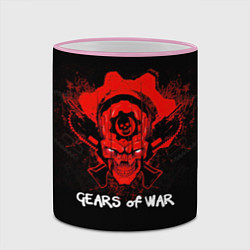 Кружка 3D Gears of War: Red Skull, цвет: 3D-розовый кант — фото 2