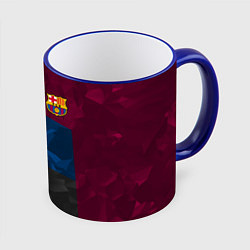Кружка 3D FC Barcelona: Dark polygons, цвет: 3D-синий кант