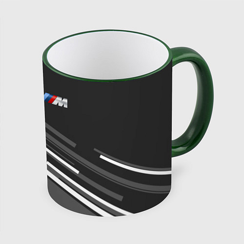 Кружка цветная BMW: Sport Line / 3D-Зеленый кант – фото 1