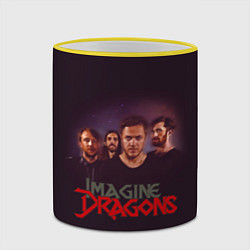 Кружка 3D Группа Imagine Dragons, цвет: 3D-желтый кант — фото 2