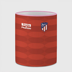 Кружка 3D Atletico Madrid: Red Ellipse, цвет: 3D-розовый кант — фото 2