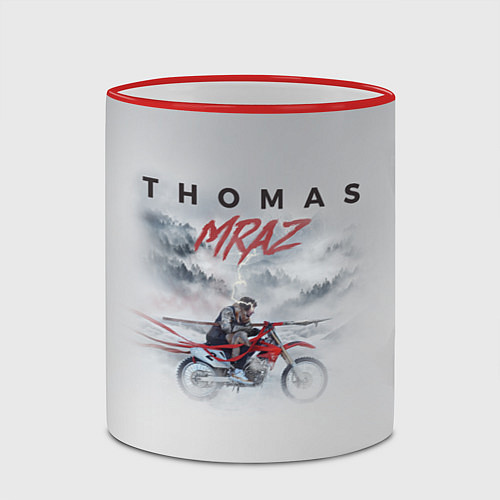 Кружка цветная Thomas Mraz: Biker / 3D-Красный кант – фото 2