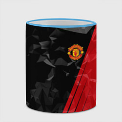 Кружка 3D FC Manchester United: Abstract, цвет: 3D-небесно-голубой кант — фото 2