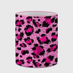 Кружка 3D Розовый леопард, цвет: 3D-розовый кант — фото 2