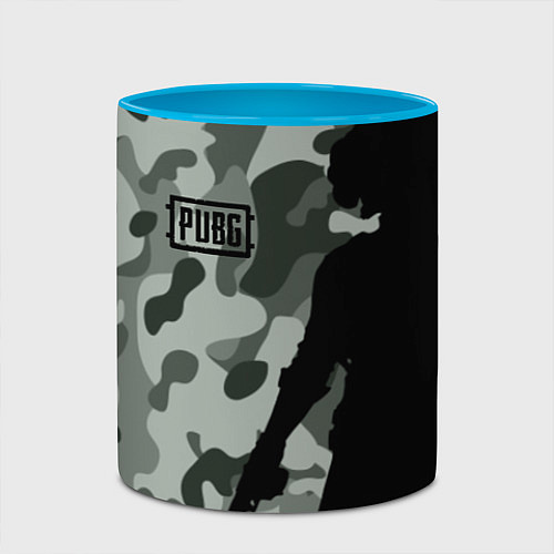 Кружка цветная PUBG: Camo Shadow / 3D-Белый + небесно-голубой – фото 2