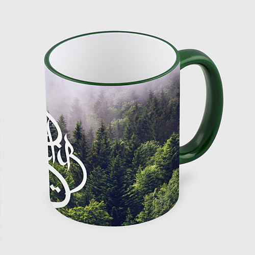 Кружка цветная Jah Khalib: Green Forest / 3D-Зеленый кант – фото 1