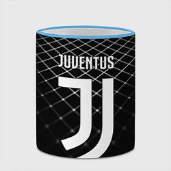 Кружка 3D FC Juventus: Black Lines, цвет: 3D-небесно-голубой кант — фото 2
