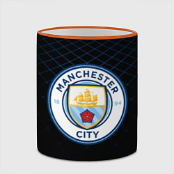 Кружка 3D FC Manchester City: Blue Lines, цвет: 3D-оранжевый кант — фото 2