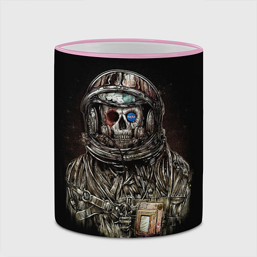 Кружка цветная NASA: Death Astronaut / 3D-Розовый кант – фото 2