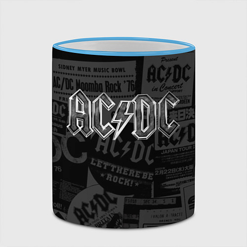 Кружка цветная AC/DC: Journalese / 3D-Небесно-голубой кант – фото 2