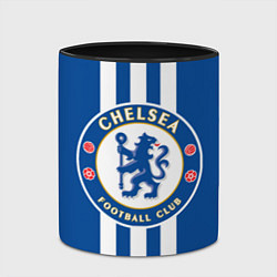 Кружка 3D FC Chelsea: Gold Lines, цвет: 3D-белый + черный — фото 2