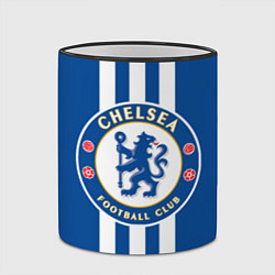 Кружка 3D FC Chelsea: Gold Lines, цвет: 3D-черный кант — фото 2