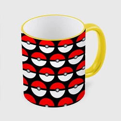 Кружка 3D Pokeball Pattern, цвет: 3D-желтый кант