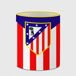 Кружка 3D FC Atletico Madrid, цвет: 3D-желтый кант — фото 2
