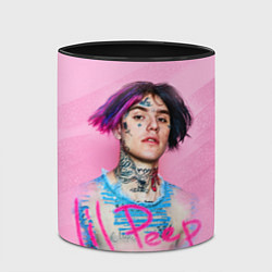 Кружка 3D Lil Peep: Pink Style, цвет: 3D-белый + черный — фото 2