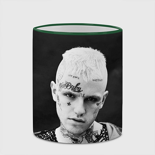 Кружка цветная Lil Peep: Black Edition / 3D-Зеленый кант – фото 2