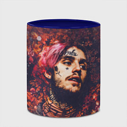 Кружка 3D Lil Peep: Cry baby, цвет: 3D-белый + синий — фото 2