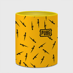 Кружка 3D PUBG: Yellow Weapon, цвет: 3D-белый + желтый — фото 2