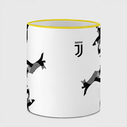 Кружка 3D FC Juventus: White Original, цвет: 3D-желтый кант — фото 2