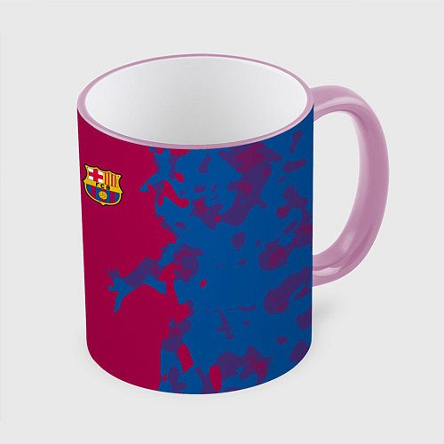 Кружка цветная FC Barcelona: Purple Original / 3D-Розовый кант – фото 1
